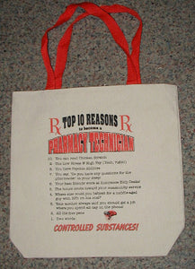 "Top Ten Reasons" to be a Pharmacy Technician Canvas Tote Bag