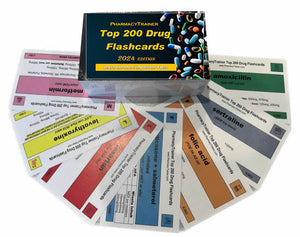 BRAND NEW! - PharmacyTrainer Top 200 Drug Flashcards - 2024 Edition