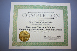 Certified Pharmacy Technician Course - 12 Week Distance Learning Class - PTCB Approved!