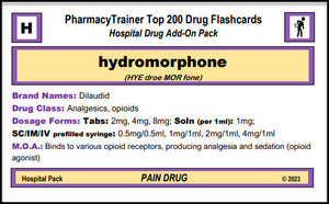 Hospital Drugs Flashcards