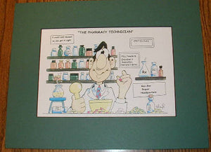 Male Pharmacist Cartoon Wall Hanging #1 - Small